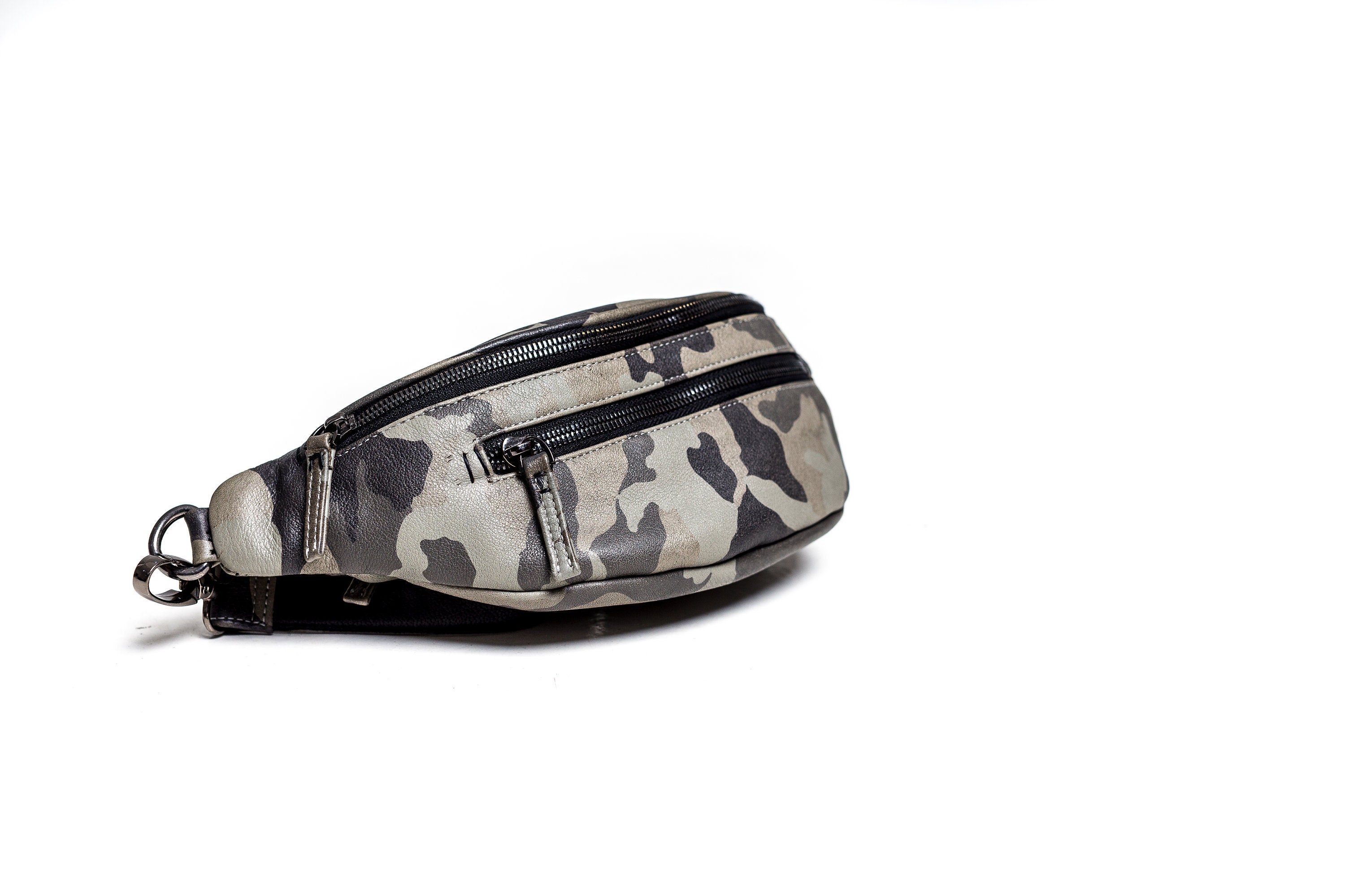 grey camo fanny pack