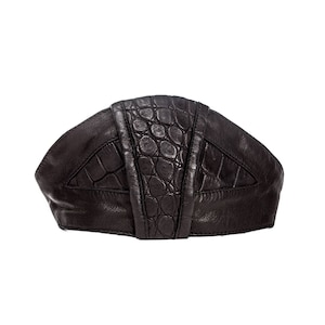Desert Raider Schwarze Leder Gesichtsmaske