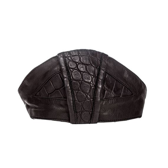 DESERT RAIDER Black Leather Face Mask