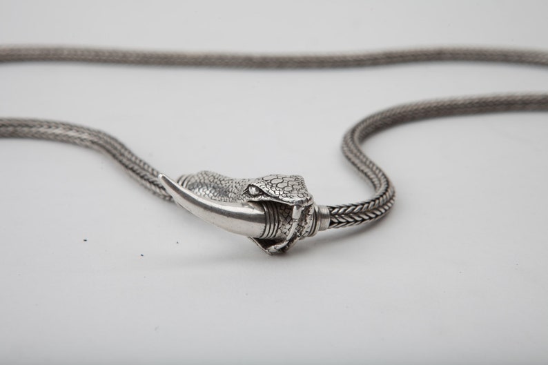 OUROBOROS Schlangenkette Lariat Unisex Bolo Halskette Aus Silber, Messing oder 14K Gold 925 Silver