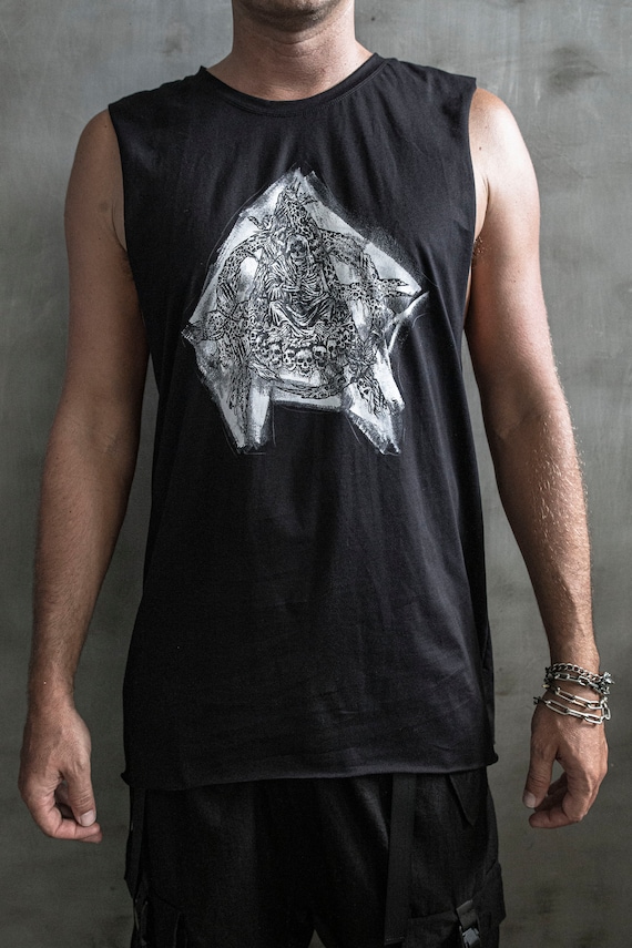 Anarchy Reaper Unisex Oversized Sleeveless T Shirt