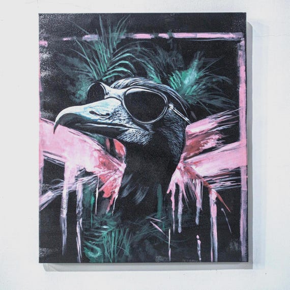 Tropical Riot- Neo-Pop Street Art Painting on Canvas