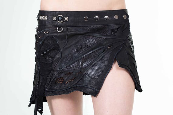 DERANGED RIDE Leather Mini Skirt