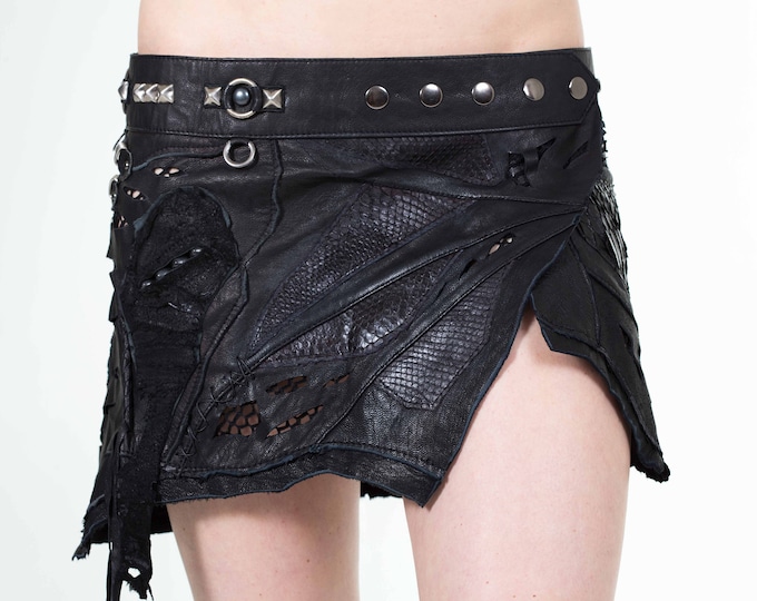 DERANGED RIDE Leather Mini Skirt