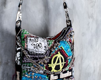 Colorful Punk Bag I Purse I Crossbody Bag I Hand Painted Bag - Etsy