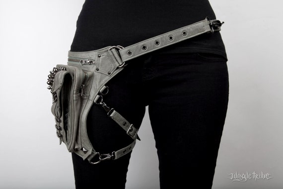 SHARK BITE Leather Holster Utility Shoulder and Hip Bag in  display picture 3