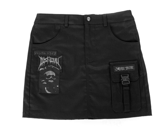 Dark Uprising Techwear Punk Mini Skirt