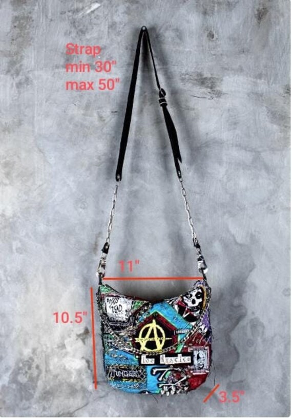 Colorful Punk Bag I Purse I Crossbody Bag I Hand Painted Bag