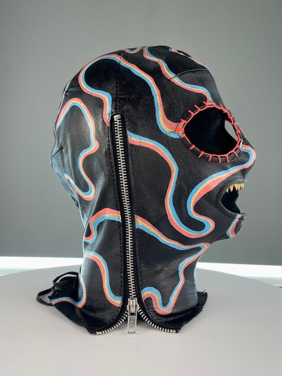 Andrea Cooney x Jungle Tribe Collab Custom Leather Mask: Worm Your Way Out