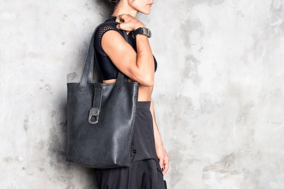 Boss Bag Black Leather Shoulder Bag