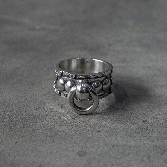 Ring of O Sterling Silver Ring - Armor Band