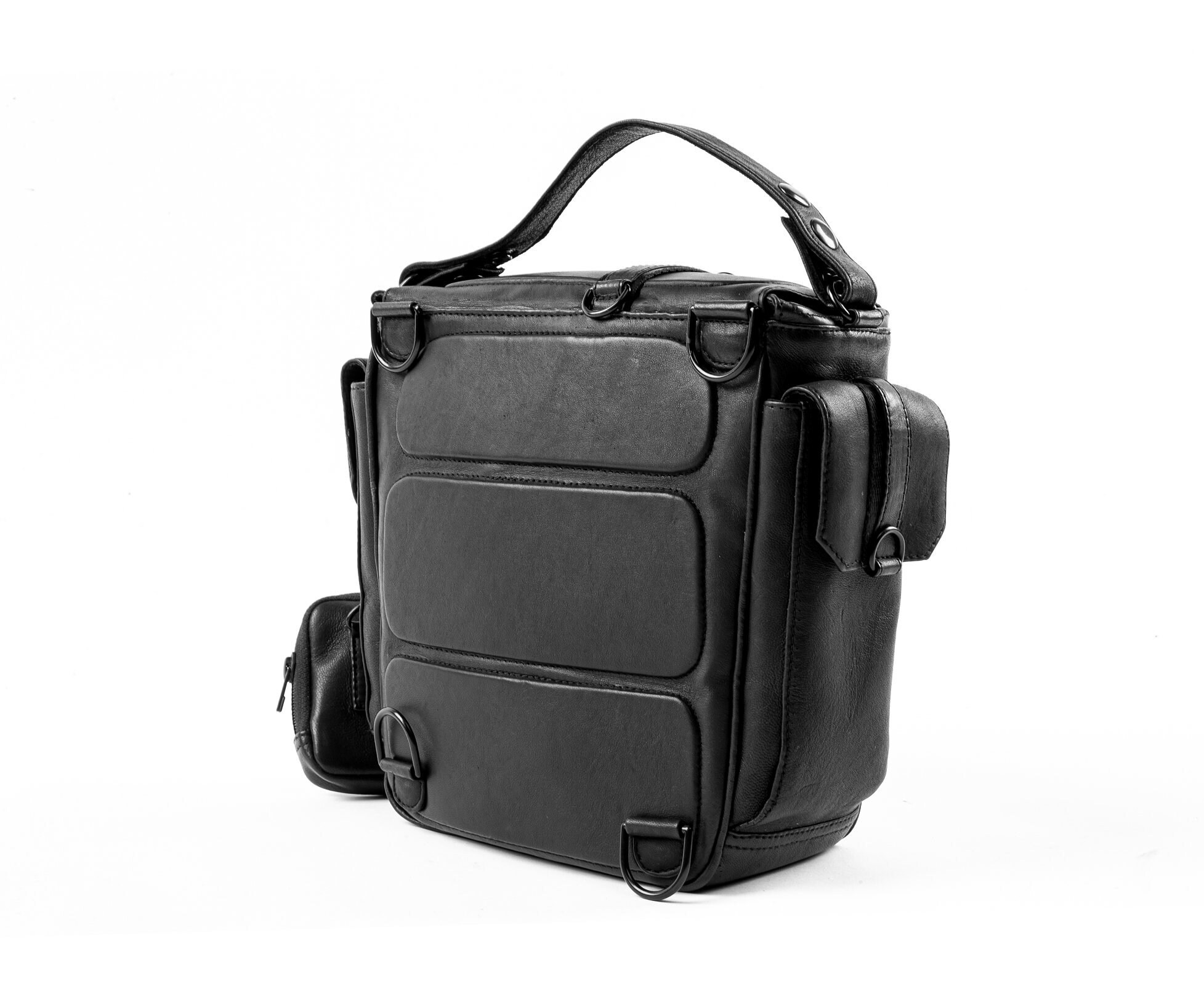 Tech8 Black Leather Backpack and Bag I Crossbody Bag I Tech8 Black Leather Backpack and Bag I Crossbody Bag I