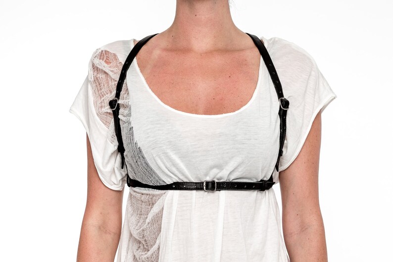 INVERSION Adjustable Leather Harness with Removable Wallet Pockets image 3