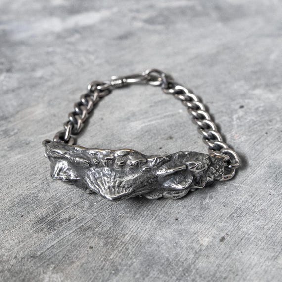 Bone Ray Silver Chain Bracelet