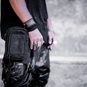 Black on Black Ultimate Hip Holster Waist Bag Convertible Vegan Canvas Back Pack