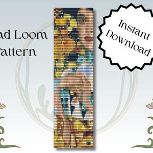 Klimt Woman Bracelet Pattern: Art Nouveau Miyuki Bead Loom (Digital Download)