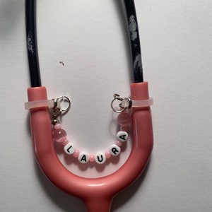 Handmade Beaded Stethoscope Name ID Customized Personalized With Your Name