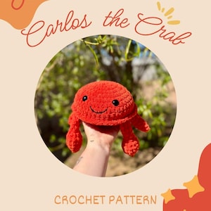 Carlos the Crab Crochet Pattern PDF | Discounted Printable Version | Beginner Friendly Amigurumi Pattern | No Sew Crochet Pattern