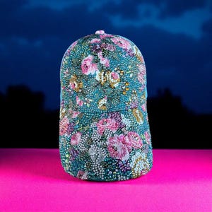 Rhinestone Bling Baseball Cap: Avant Garde Wedding Trucker Hat