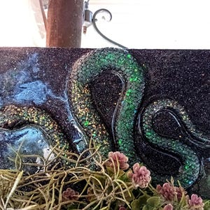 3D Glitter Resin SNAKE Wall Art, Color Changing Snake, One of A Kind ...
