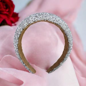 Silver Pearl Wedding Headband: Rhinestone Bridal Hair Accessory