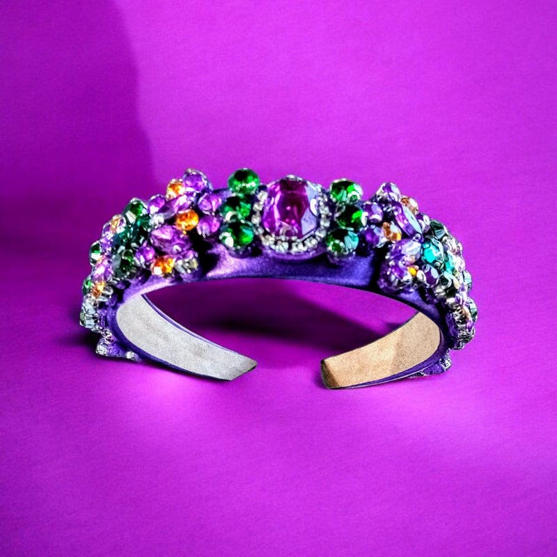 Mardi Gras Crystal Headband