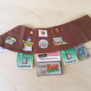 Vintage Girl Scout Lot Patches, Sash, Pins Collectible