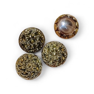 Vintage Glass Button Lot: 1920s-30s Lamode & Rose Moon Glow