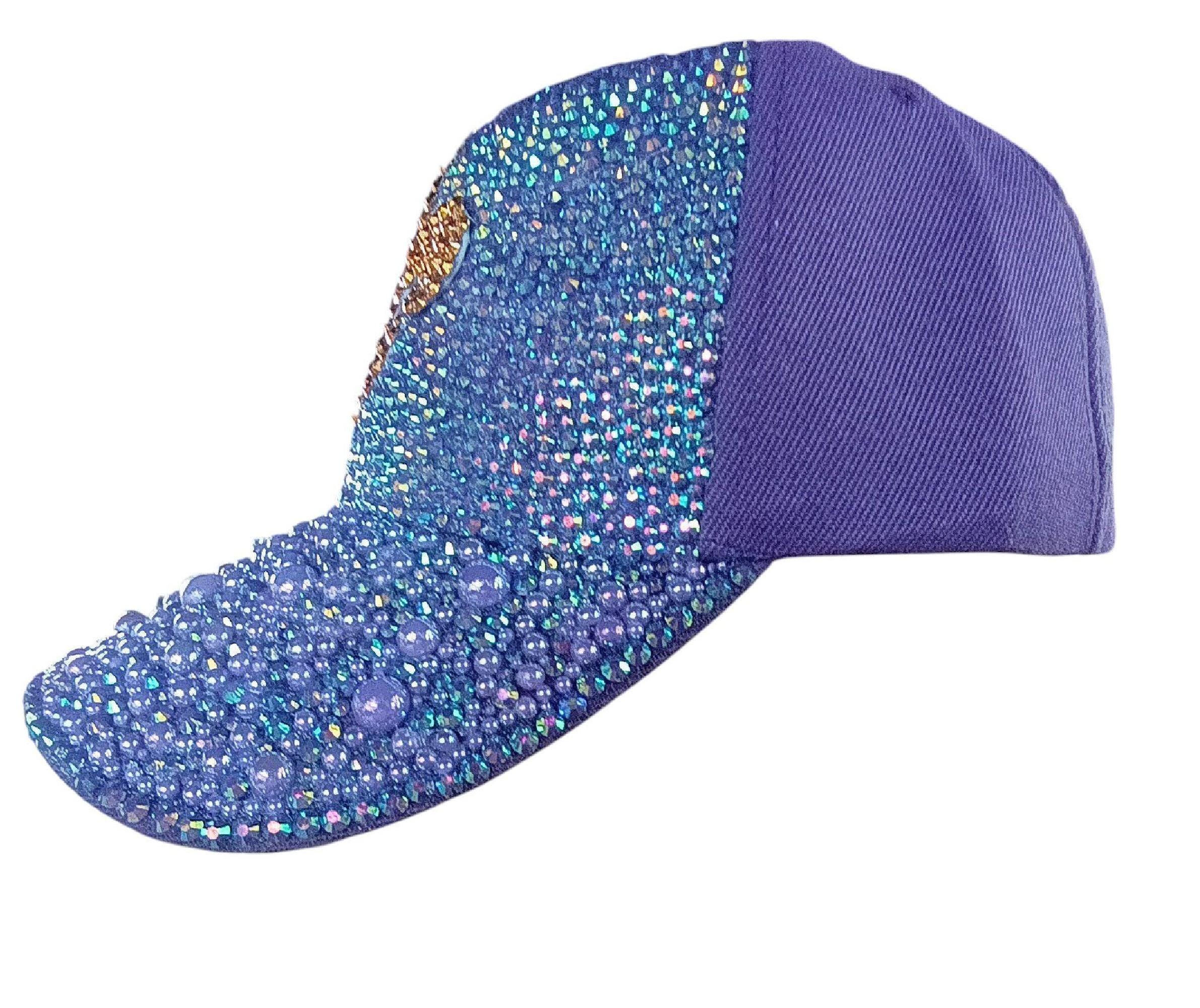 Purple Rhinestone Baseball Cap: Fleur De Lis Bling  display picture 3