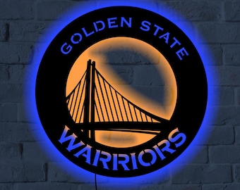 Golden State Warriors LED Light Wall Decor – Personalized Basketball Neon Sign for Sports Fans Gift – NBA Wall Decor – Lighted Home Decor