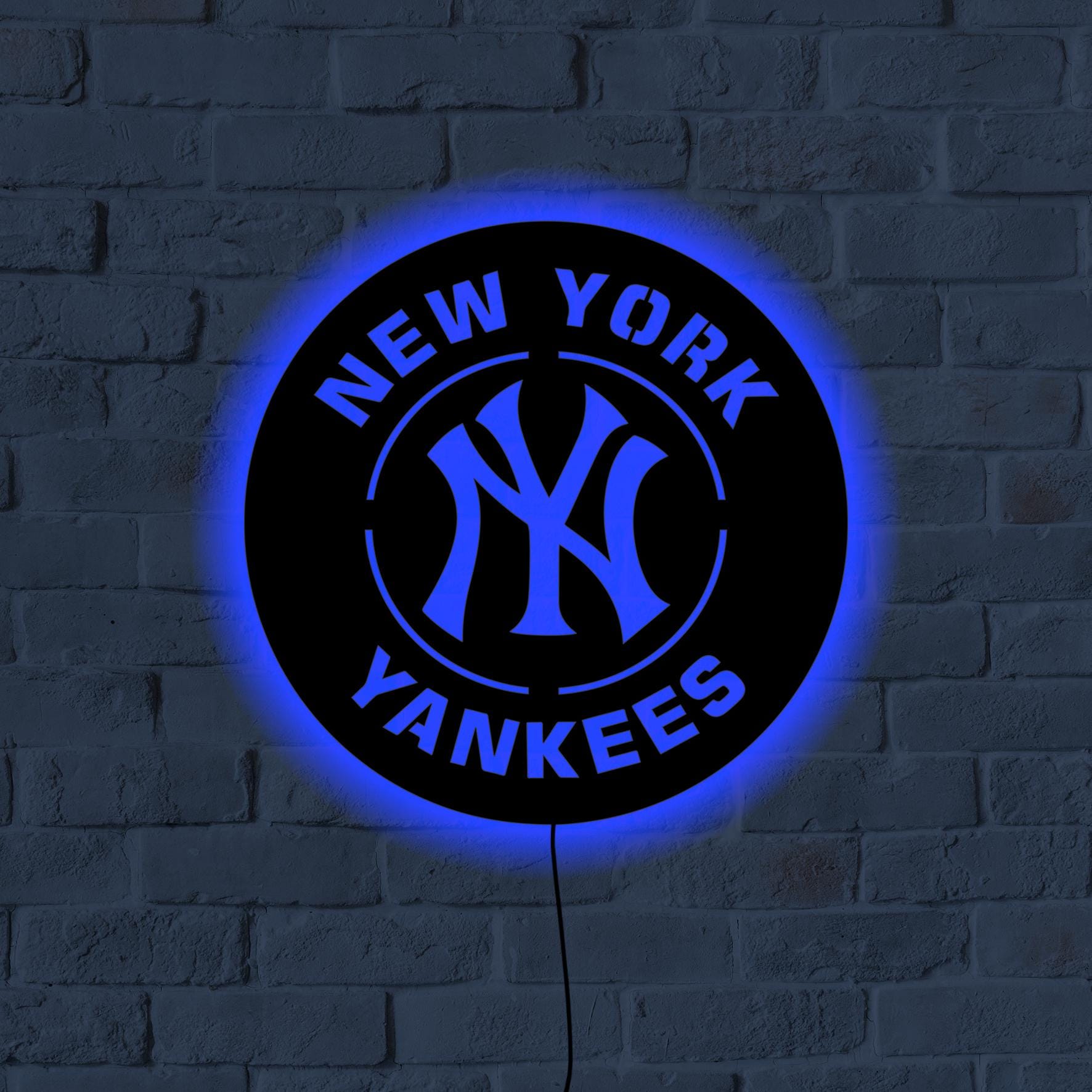 Yankees LED Wall Decor: Personalized Baseball Neon Sign - Etsy