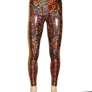 Gold Holographic Leggings Burningman Halloween Festival - Etsy