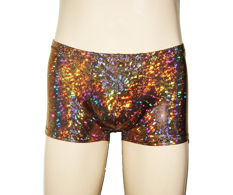 Men's Holographic Pouch Shorts Festival Booty Shorts in Etsy