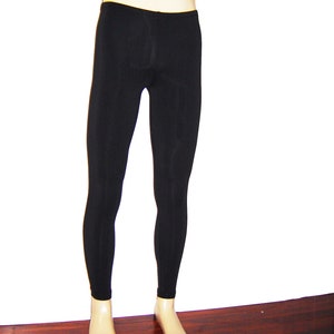 Organic Cotton Leggings Thick High Quality Black for Women and Men Tights Eco Friendly Stretch Pants image 1