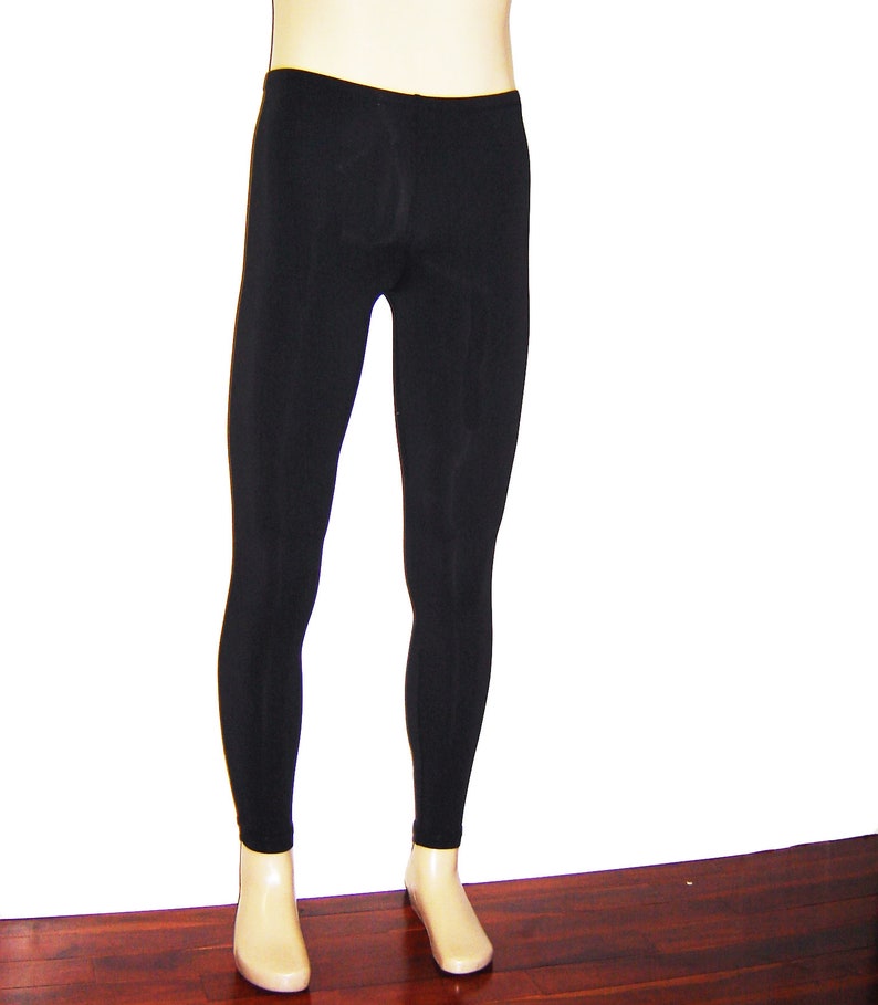 Organic Cotton Leggings Thick High Quality Black for Women and Men Tights Eco Friendly Stretch Pants image 1