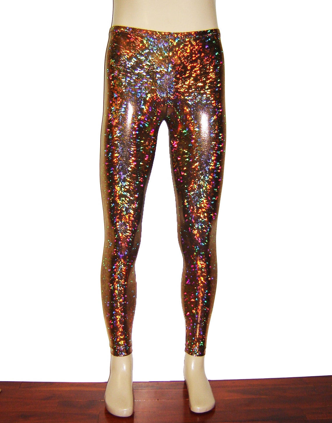 Abstract Psychedelic Holographic Men's Leggings