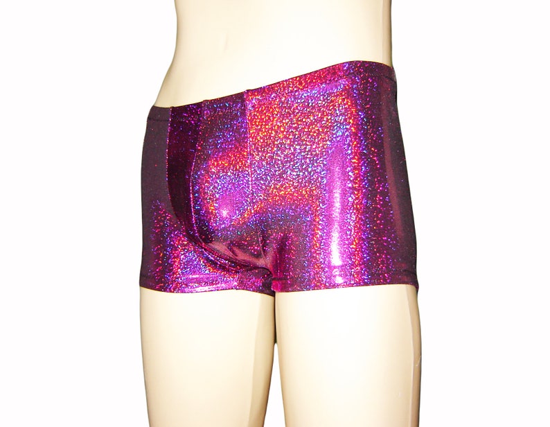 Men's Holographic Pouch Shorts Fuchsia Pink Booty Shorts - Etsy