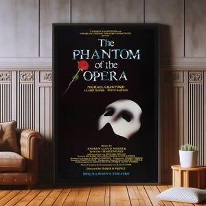 Pôster do filme O Fantasma da Ópera, impressão em tela de alta qualidade, impressões de pôster populares para decoração estética de parede, A1, A2, A3, A4, A5, 27X40