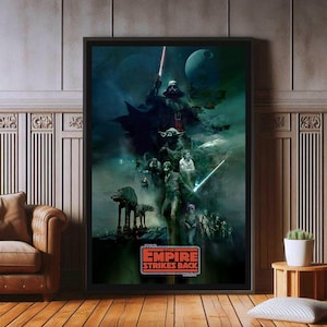 1980 Star Wars Episode V Das Imperium schlägt zurück Film Poster, Hochwertige Leinwand Druck, Beliebte Poster Prints A1,A2,A3,A4,A5,27X40