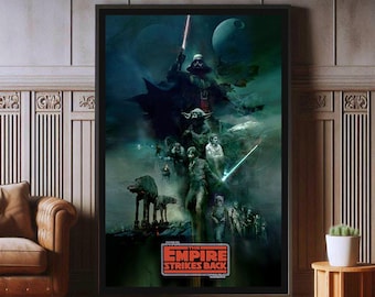 1980 Star Wars Episode V The Empire Strikes Back Movie Poster, High Quality Canvas Print, Popular Poster Prints A1,A2,A3,A4,A5,27X40