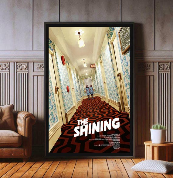 【入手困難】tracie ching 映画「シャイニング」シルクスクリーン作品 シャイニング映画ポスター、高品質キャンバスプリント、壁の美的装飾に