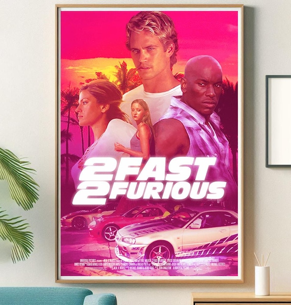 『ワイルドスピード』映画ポスターSET ワイルド・スピード 2 映画ポスター、高品質キャンバスプリント、壁の