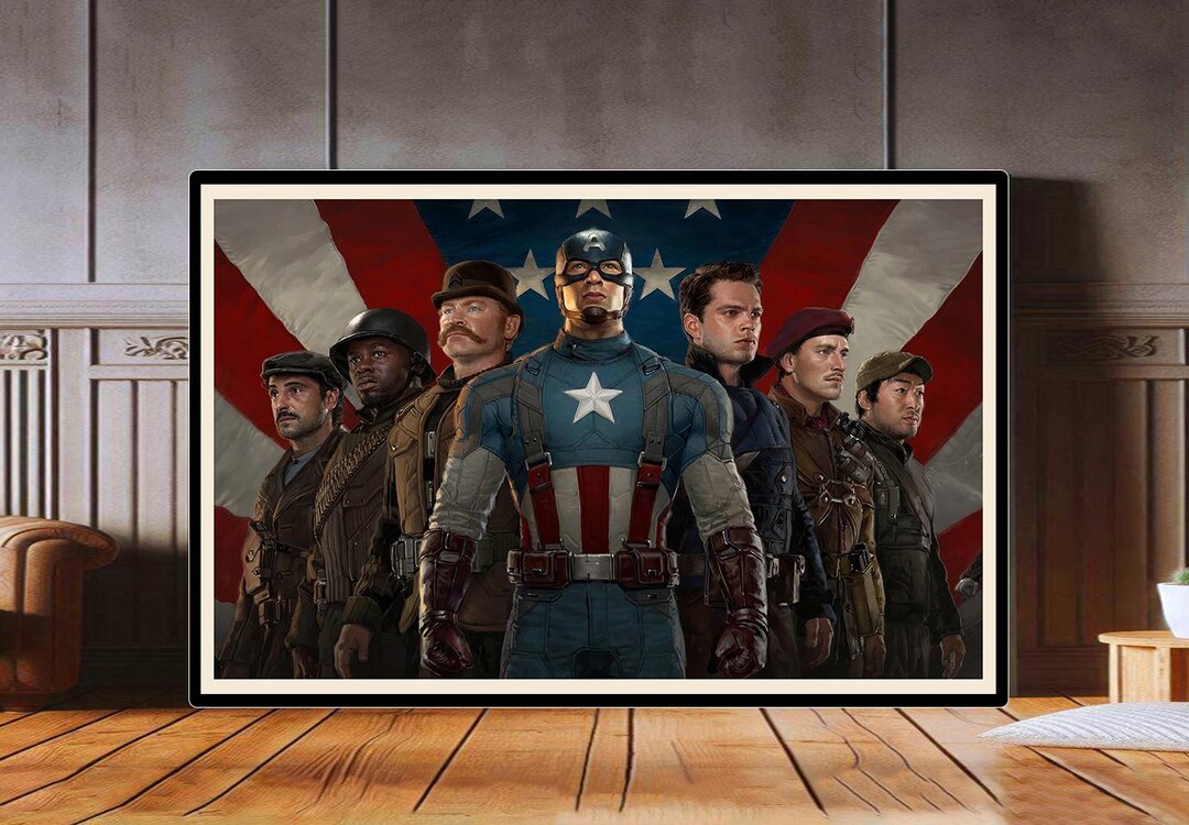 Captain America 'howling Commandos' Canvas Poster Print - Etsy
