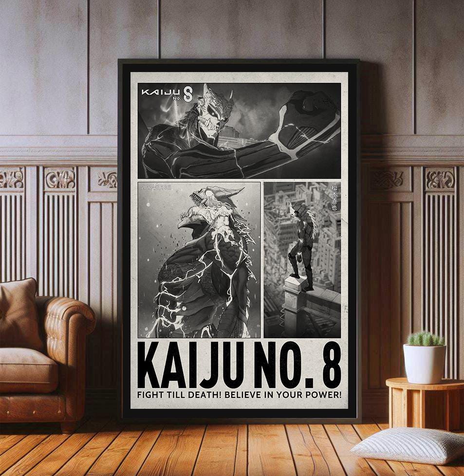 Kaiju No. 8 Anime Poster, High Quality Canvas Print, Japanese
