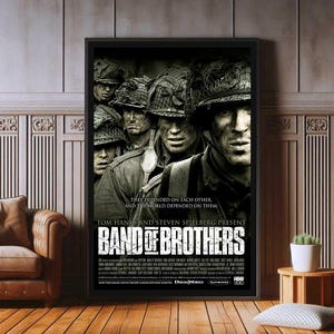 Band of Brothers Film Poster, High Quality Canvas Print, Popular Poster Prints for Wall Aesthetic Decor, A1,A2,A3,A4,A5,27X40