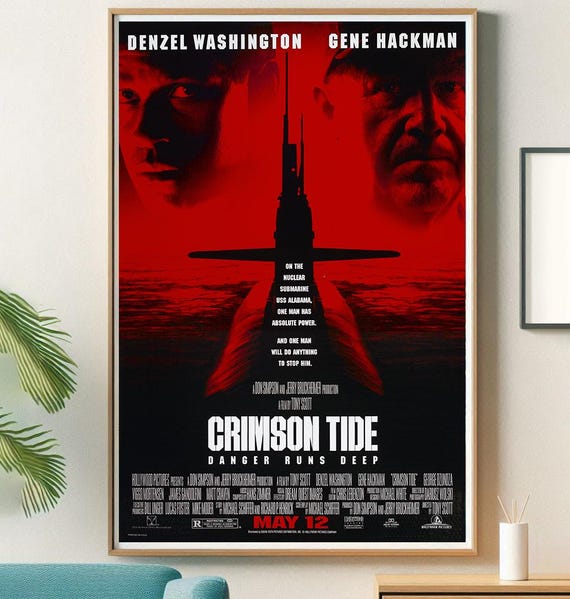 クリムゾン・タイド　USオリジナル映画ポスター クリムゾン・タイド 映画ポスター：デンゼル・ワシントン、ジーン