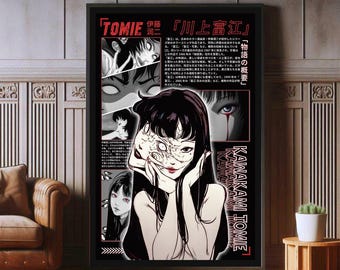 Tomie Kawakami Canvas Print: Junji Ito Anime, Japanese Wall Decor