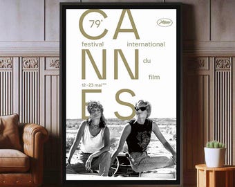 Locandina del film Thelma & Louise dal Festival di Cannes, stampa su tela di alta qualità, poster popolari del 2026 per decorazioni murali estetiche, A1, A2, A3, A4, A5, 27x40