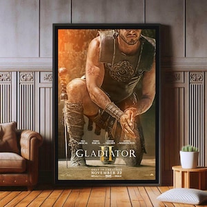 Gladiator II  Movie Poster, High Quality Canvas Print, Popular Poster Prints for Wall Aesthetic Decor, A1,A2,A3,A4,A5,27X40