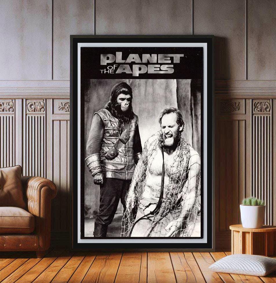 Planet Of The Apes 1968 Movie Poster, High Quality Canvas Print, Popular Poster Prints for Wall Aesthetic Decor, A1,A2,A3,A4,A5,27X40